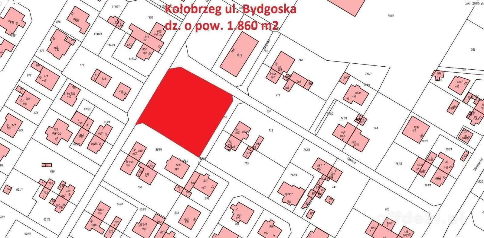 ділянка на продаж у Kołobrzeg, Radzikowo I | 1 860 m²