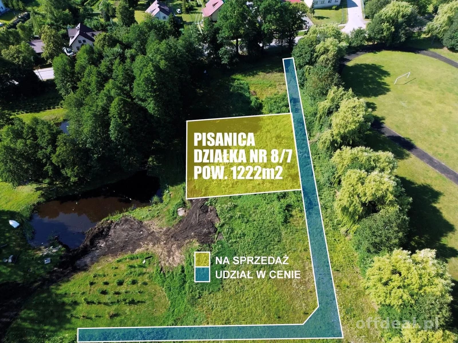 terrain à vendre à Kalinowo, Pisanica | 1 222 m²