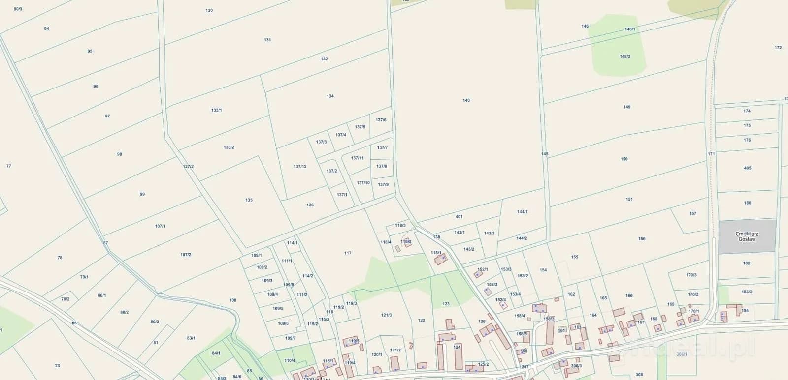 Działka budowlana Gosław gmina Trzebiatów