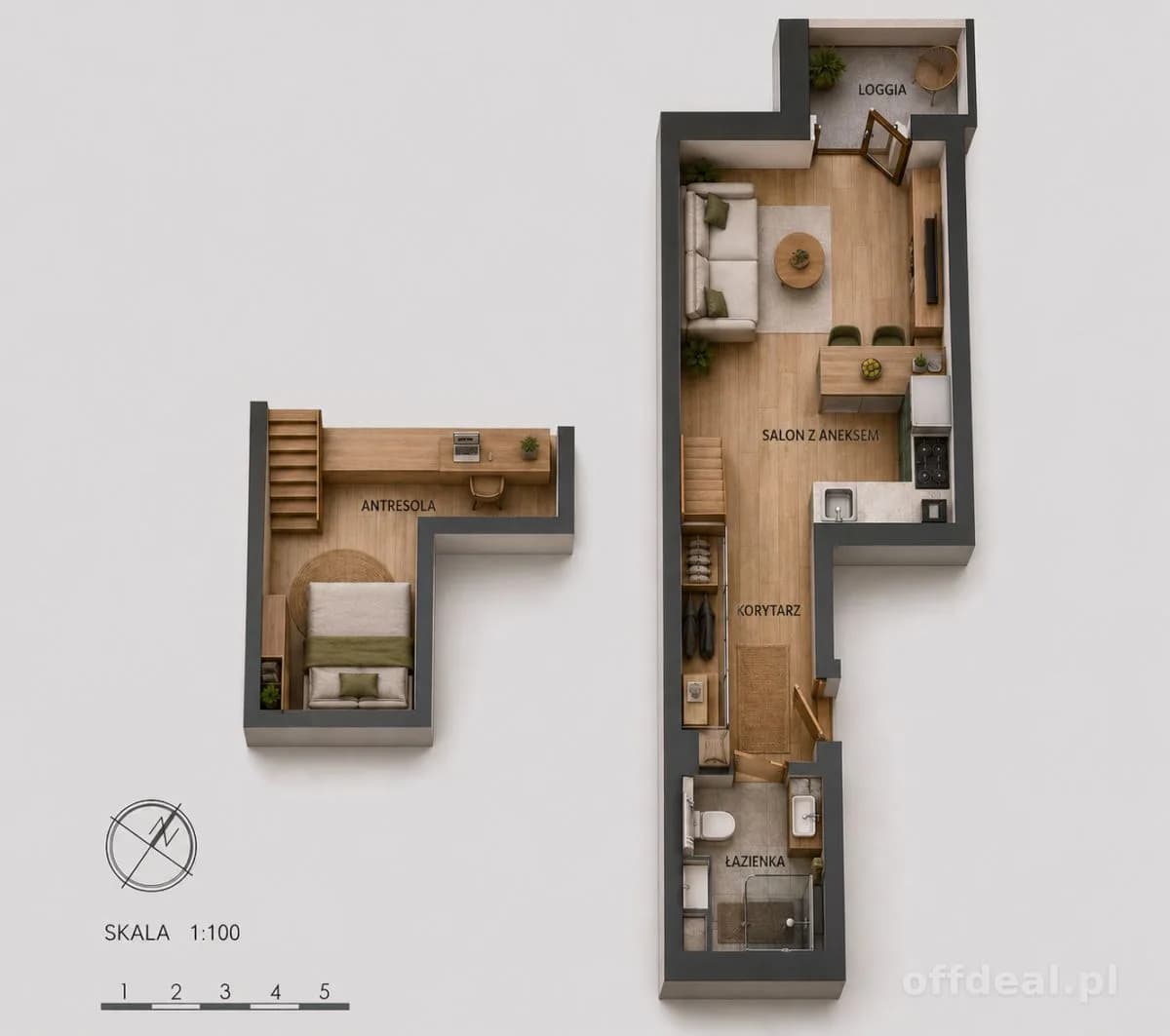 1-Zimmer Wohnung zum Verkauf in Jelenia Góra | 26,43 m²