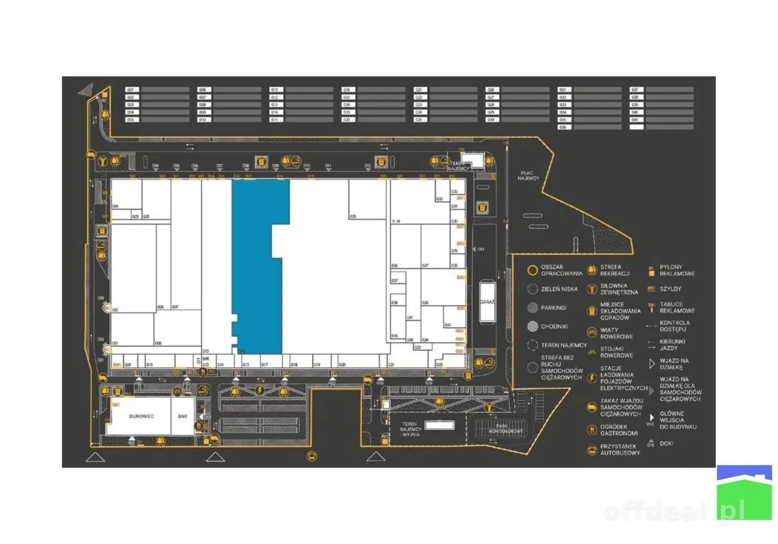 Teofilów - hala na parterze, moduł 2540 m2 TEOPARK