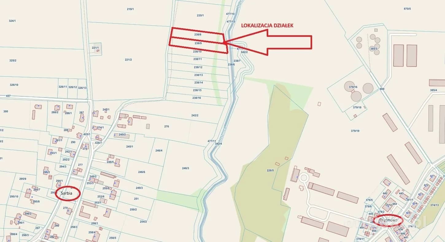terrain à vendre à Sarbia | 3 029 m²