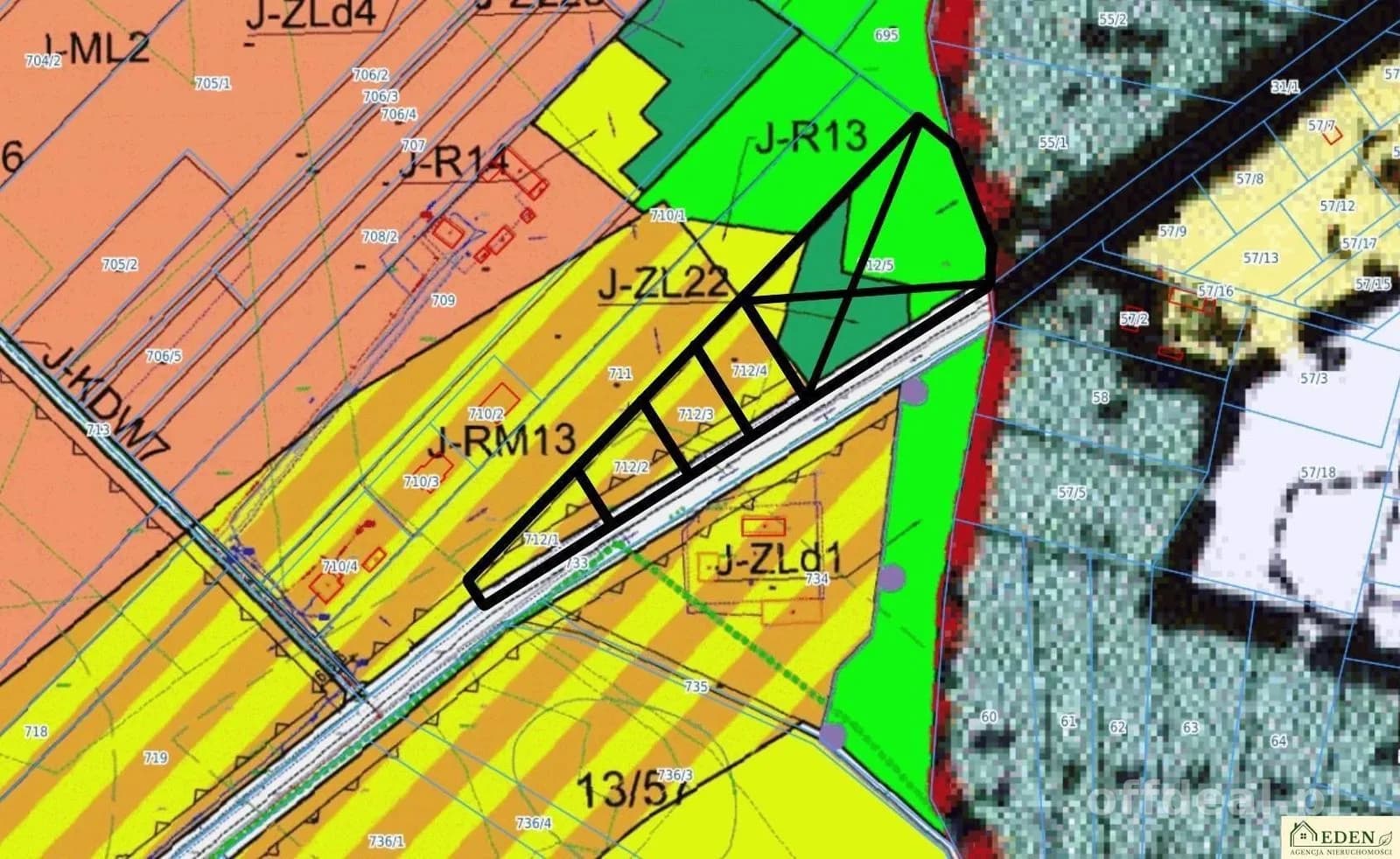 Zdjęcie 4: Działka, 1293 m², Jeruzal