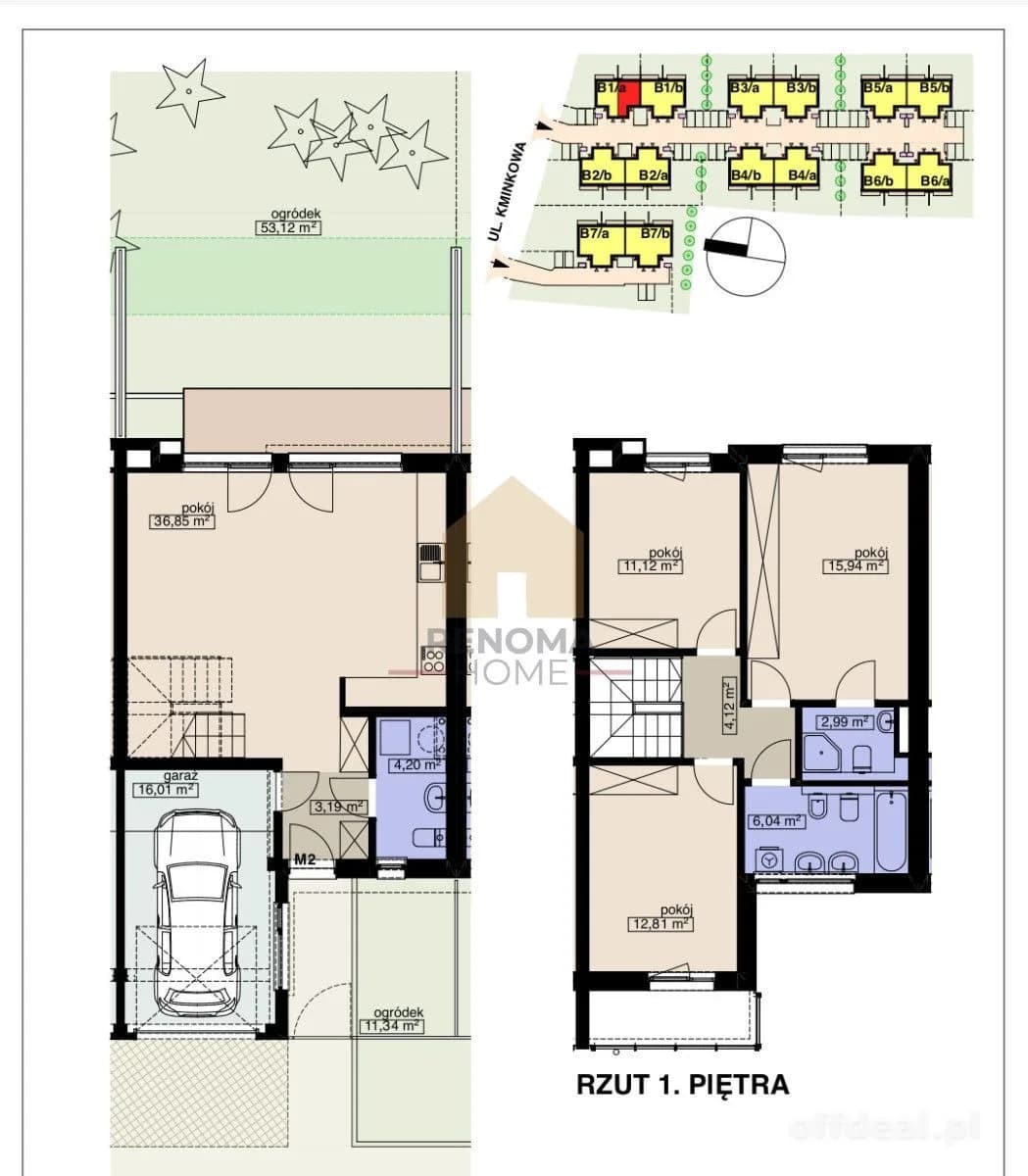 будинок на продаж у Wrocław, Psie Pole, Lipa Piotrowska | 4-кімн. | 113,25 m²