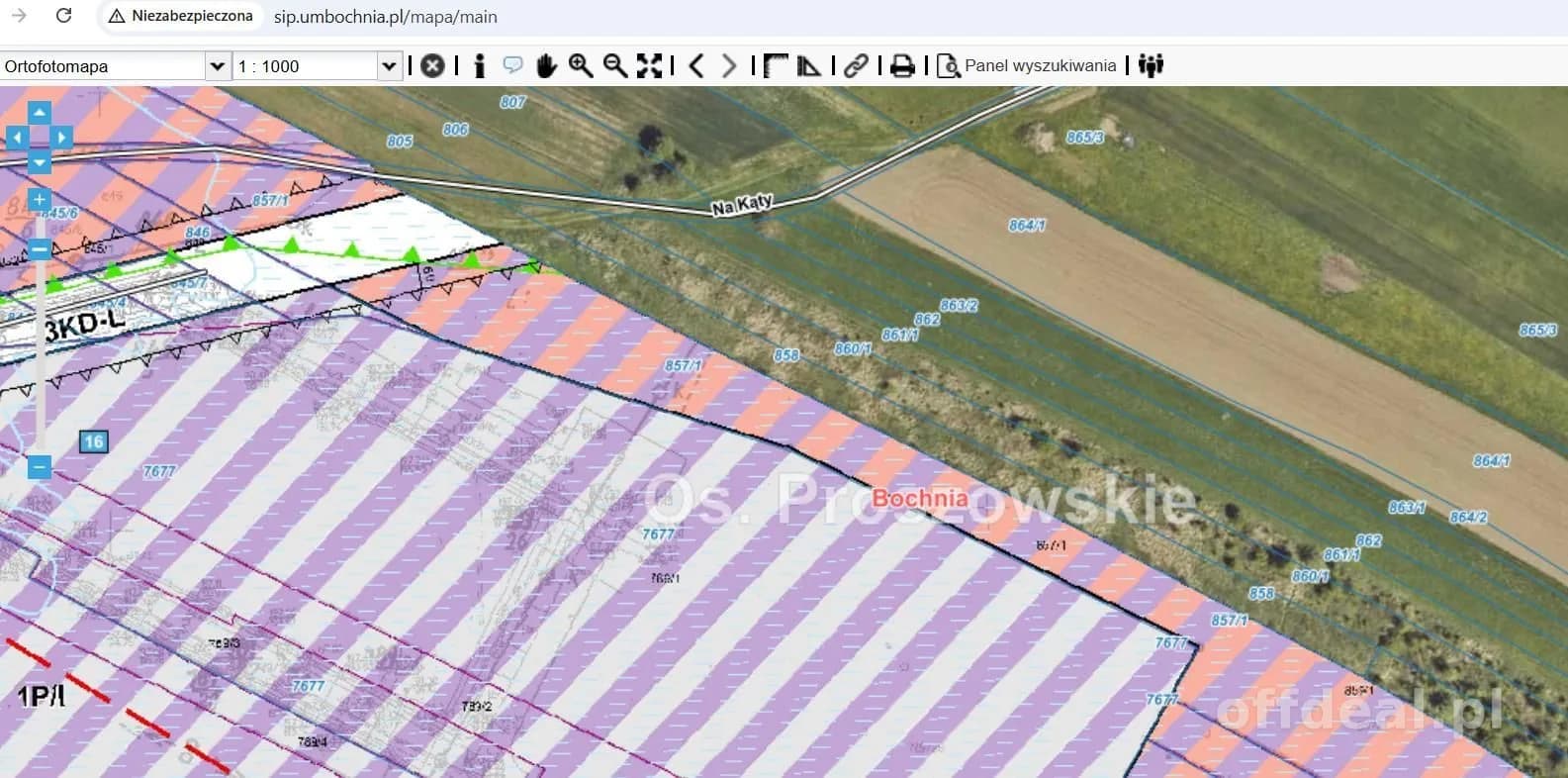 Płaska działka do powiększenia Bochnia Na Kąty
