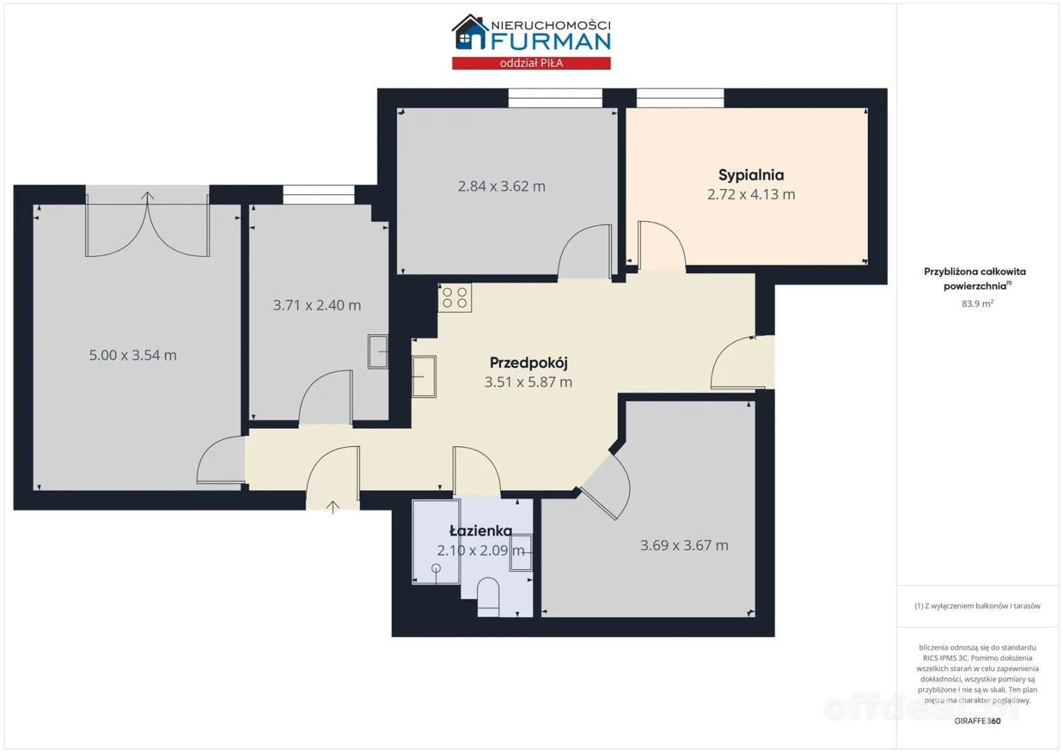 appartement à vendre à Piła, Górne | 4 pièces | 82,4 m²