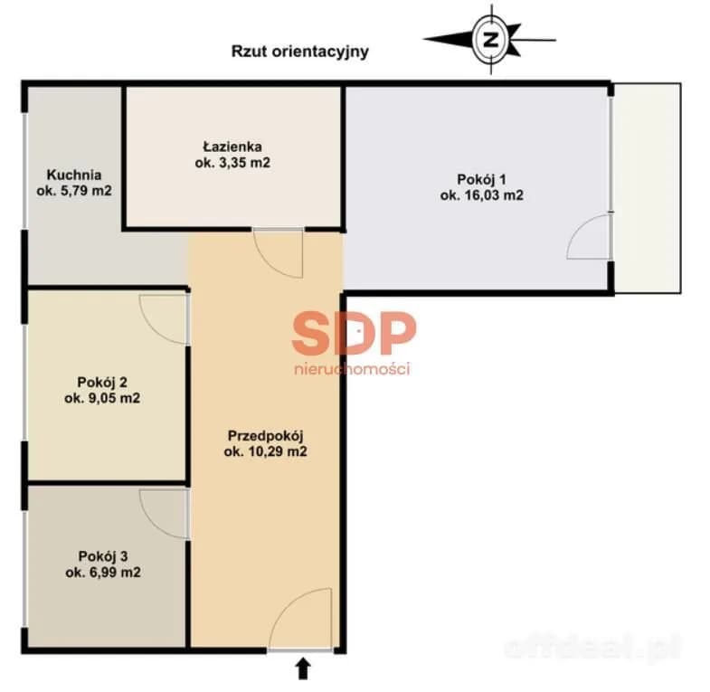 3-Zimmer Wohnung zum Verkauf in Dąbrowa Górnicza, Mydlice | 51,5 m²