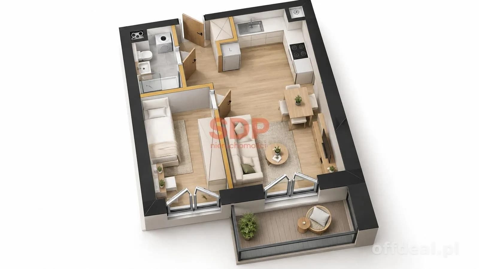 2 pokoje | do aranżacji | balkon| komórka i miejsce postojowe w garażu
