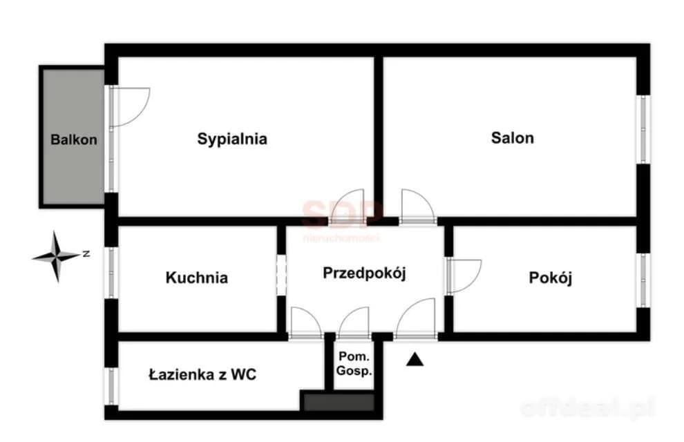 3-Zimmer Wohnung zum Verkauf in Wrocław, Śródmieście, Plac Grunwaldzki | 70,8 m²