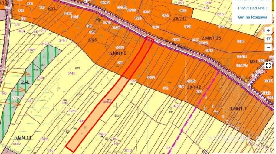 Widokowa działka 1,24ha Dębina gmina Rzezawa