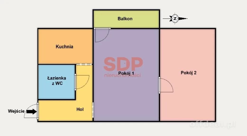 квартира на продаж у Łódź, Teofilów | 2-кімн. | 37,68 m²