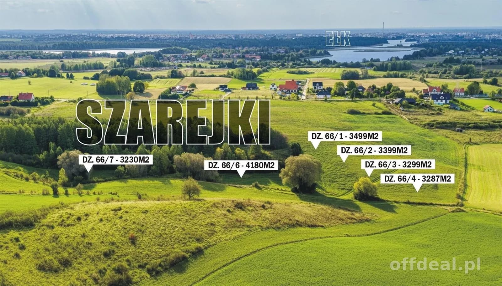 plot for sale in Ełk, Szarejki | 3,231 m²
