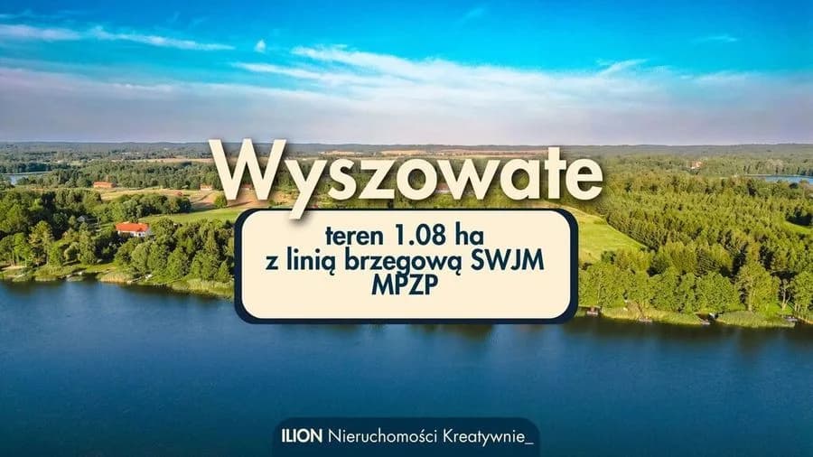 Działka budowlana z linią brzegową j. Buwełno