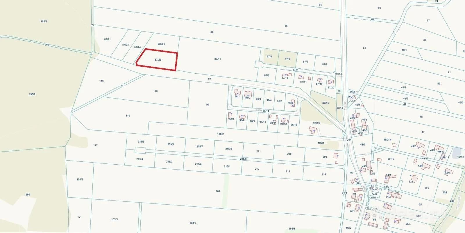 plot for sale in Obroty | 4,587 m²