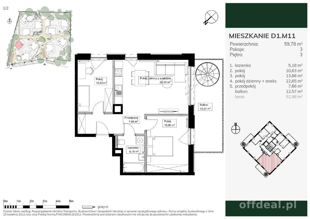 3-Zimmer Wohnung zum Verkauf in Wrocław