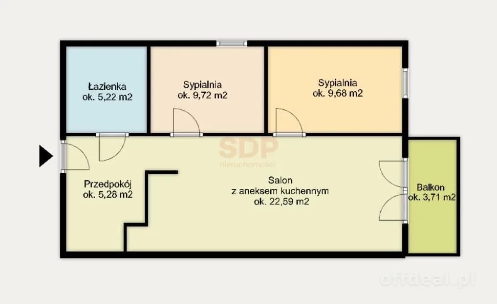 3 pokoje | 52,49 m2 | Wojszyce | Miejsce, do którego chce się wracać