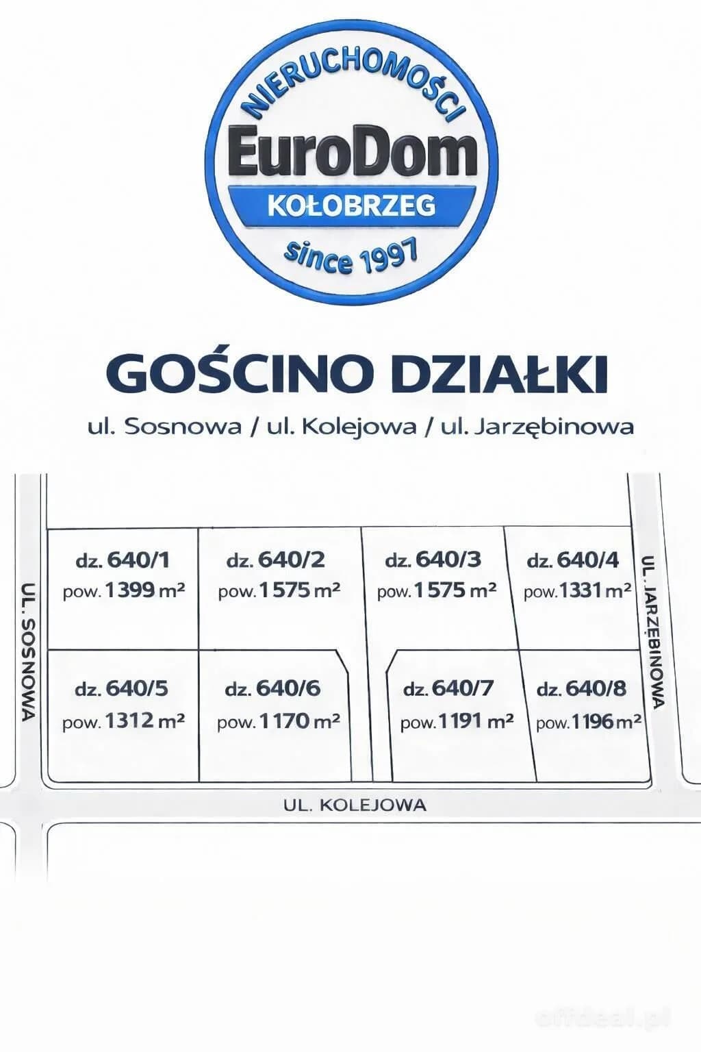 plot for sale in Gościno | 1,399 m²