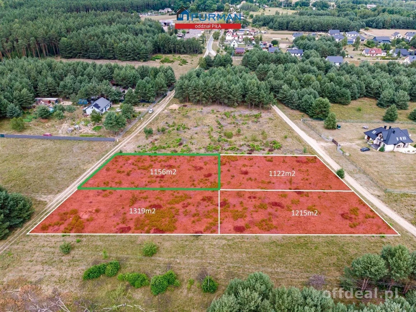 terrain à vendre à Krępsko | 1 156 m²