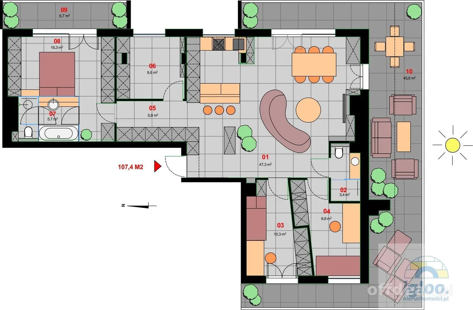 Luksusowy Apartament Zgoda 15 Centrum - Kielce - Pod Klucz - Od Zaraz