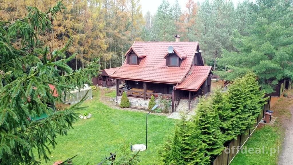Dom, łódź i pomost nad jeziorem Tyrkło Góra 50 gm Orzysz
