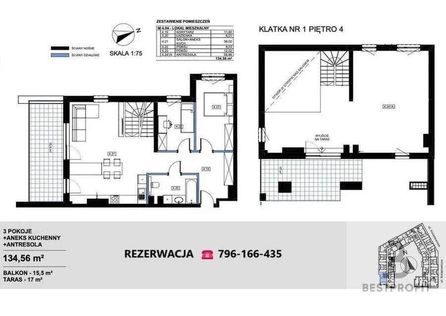 Apartament dwupoziomowy Słupsk ul. Kniaziewicza