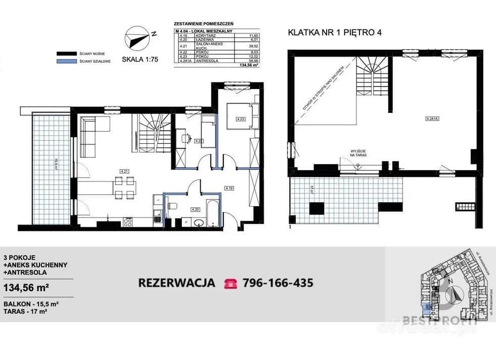 Apartament dwupoziomowy Słupsk ul. Kniaziewicza