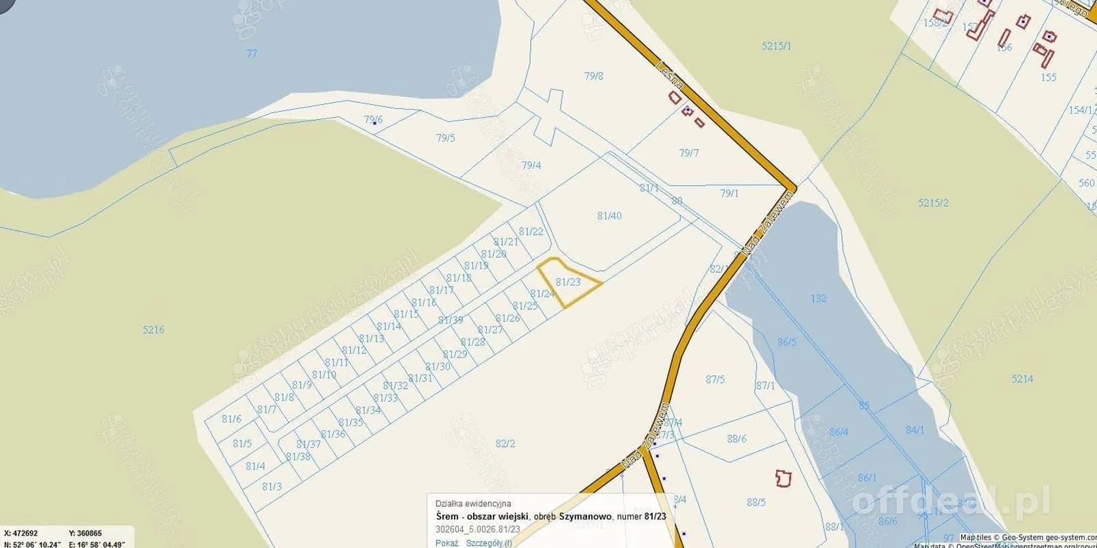 ділянка на продаж у Szymanowo | 1 919 m²
