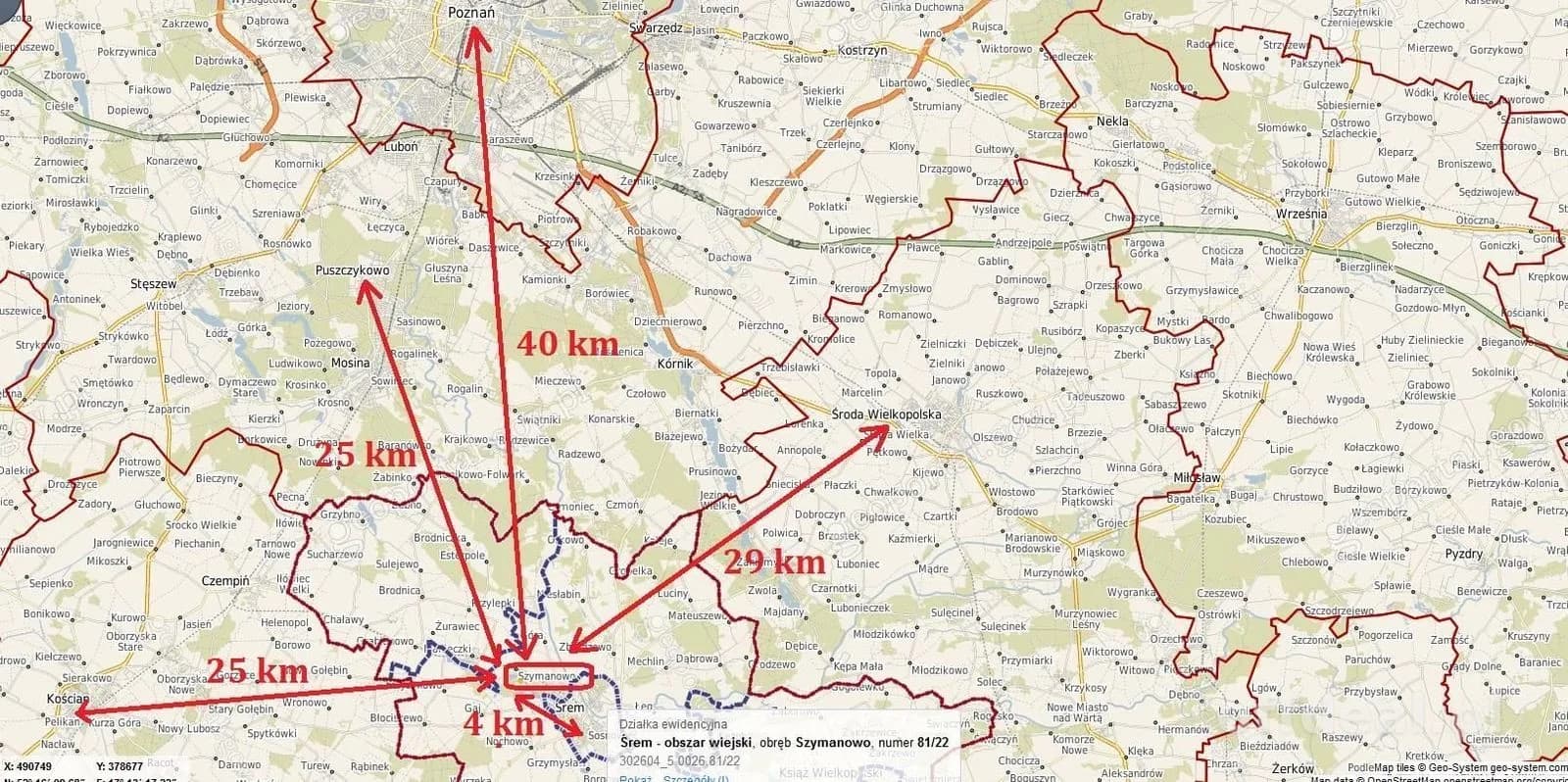 ділянка на продаж у Szymanowo | 1 919 m²