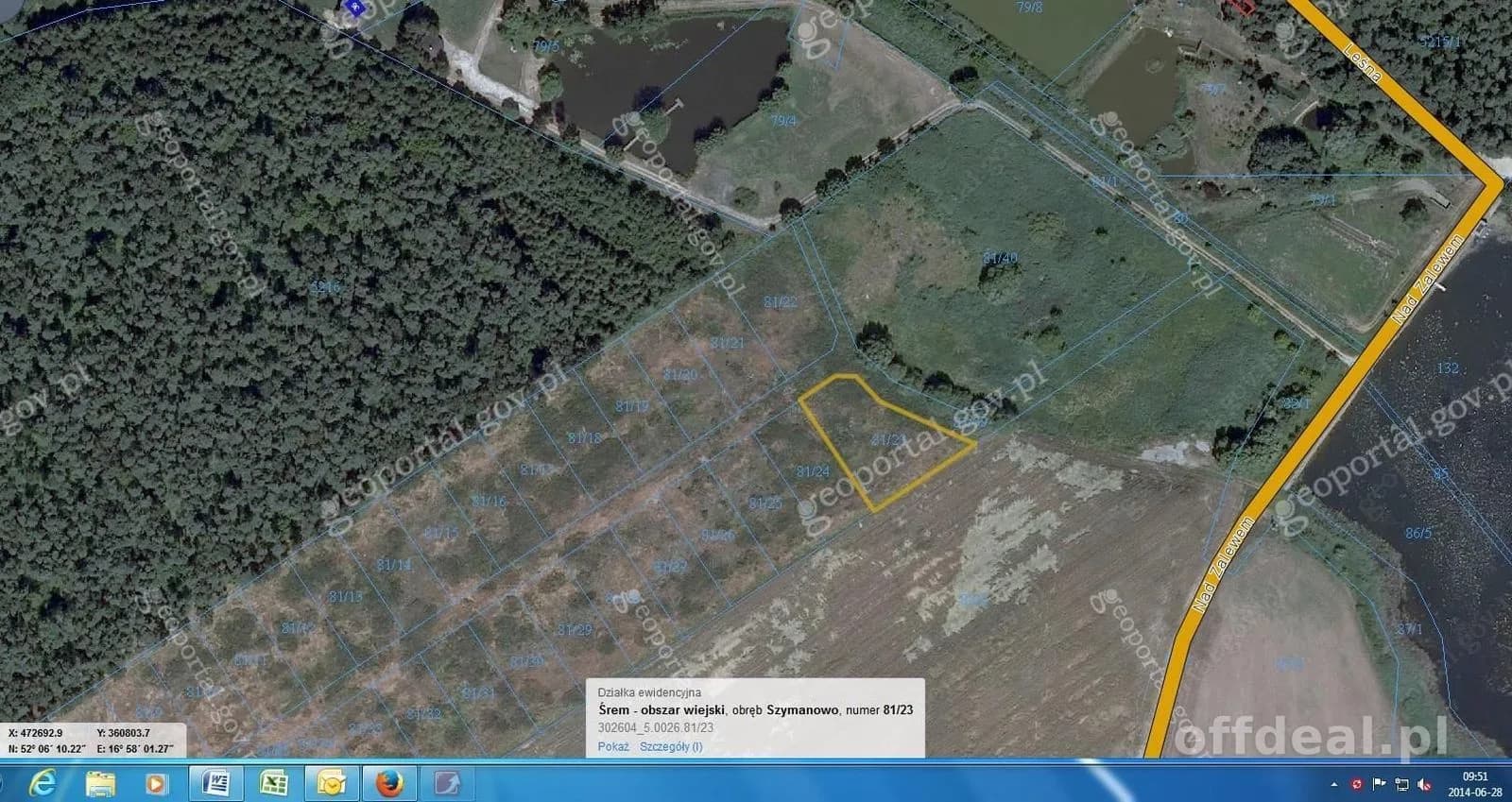 ділянка на продаж у Szymanowo | 1 919 m²