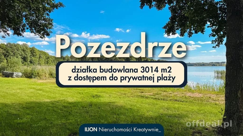 Przytuły | działka bud. 3014 m2 + dostęp do plaży