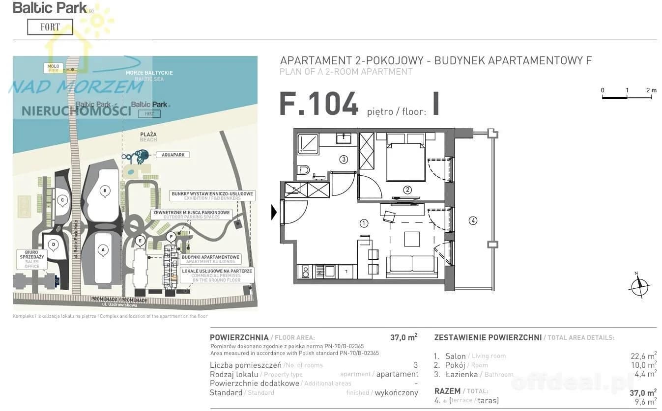 Photo 3: Apartment, 2 rooms, 37 m², Świnoujście