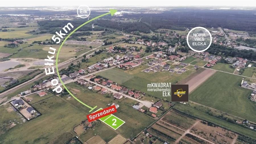 ділянка на продаж у Ełk, Nowa Wieś Ełcka | 1 080 m²