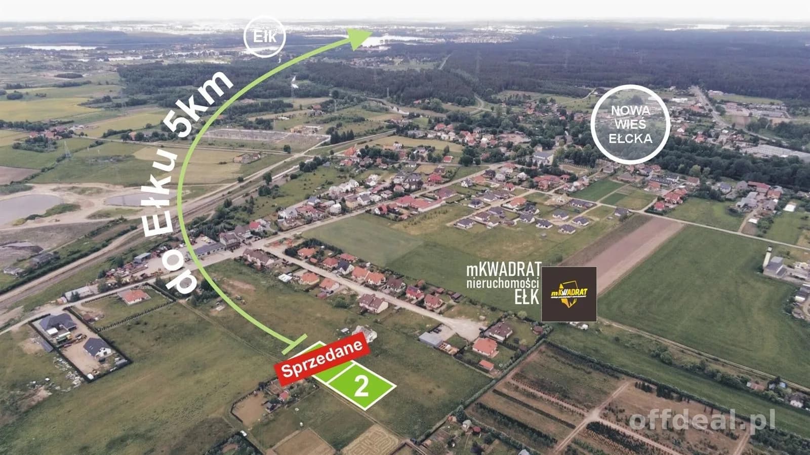 ділянка на продаж у Ełk, Nowa Wieś Ełcka | 1 080 m²