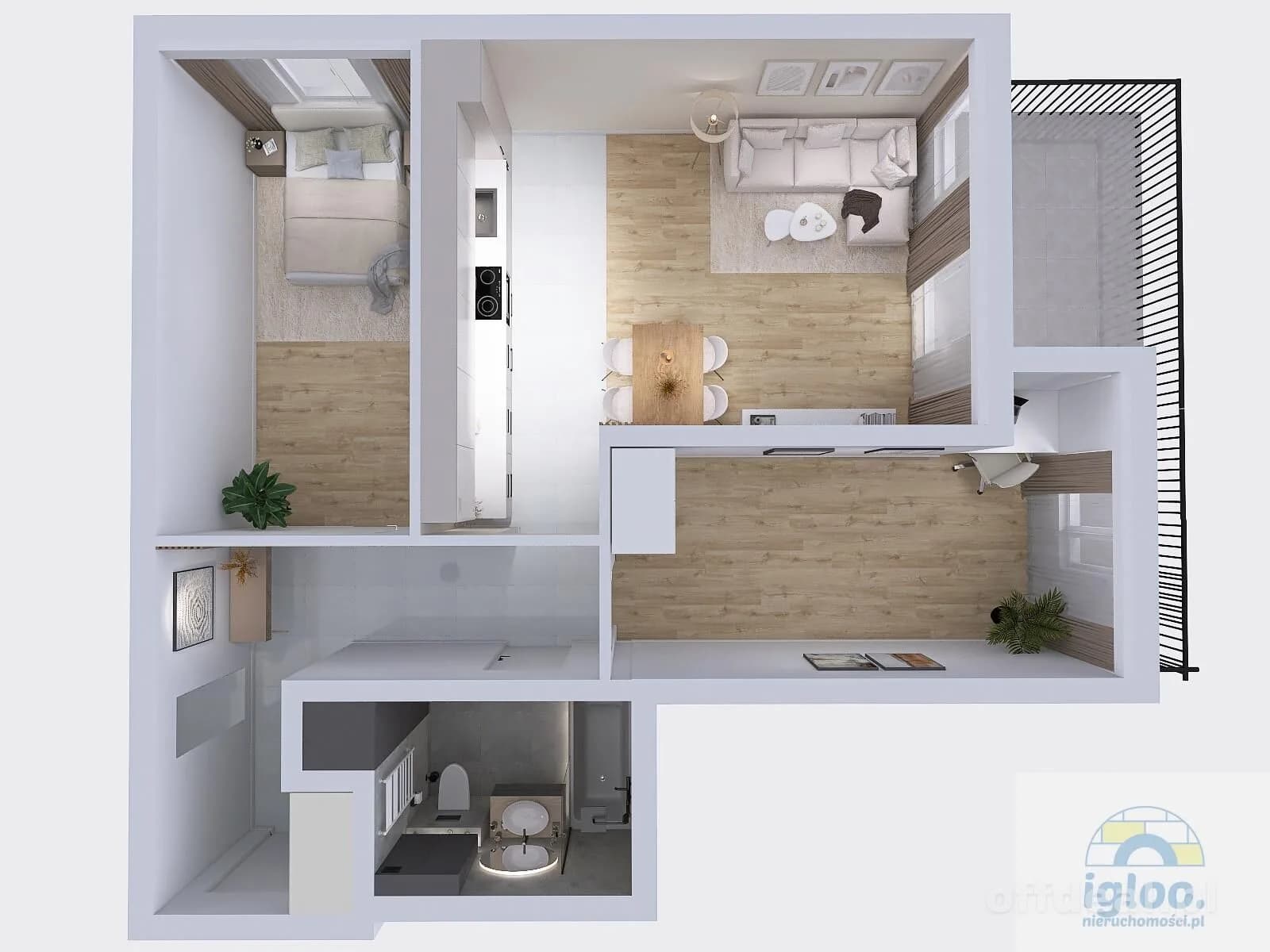 Piękny Nowiutki Apartament 57m2 -os.Na Stoku -Ogródek/Taras -Garaż