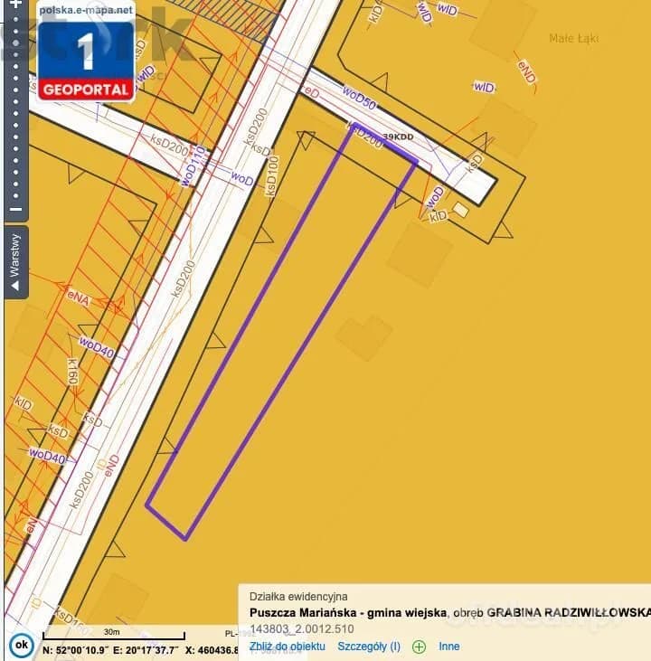 Zdjęcie 10: Działka, 1309 m², Grabina Radziwiłłowska
