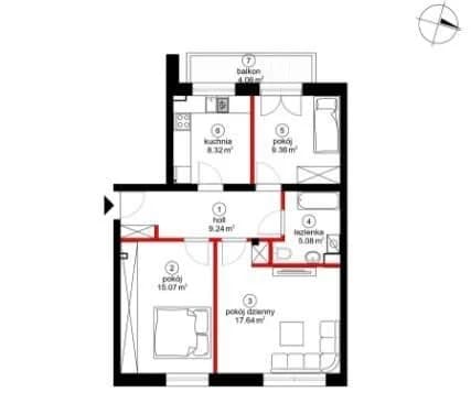 3-room apartment for sale in Sulejówek | 64.71 m²