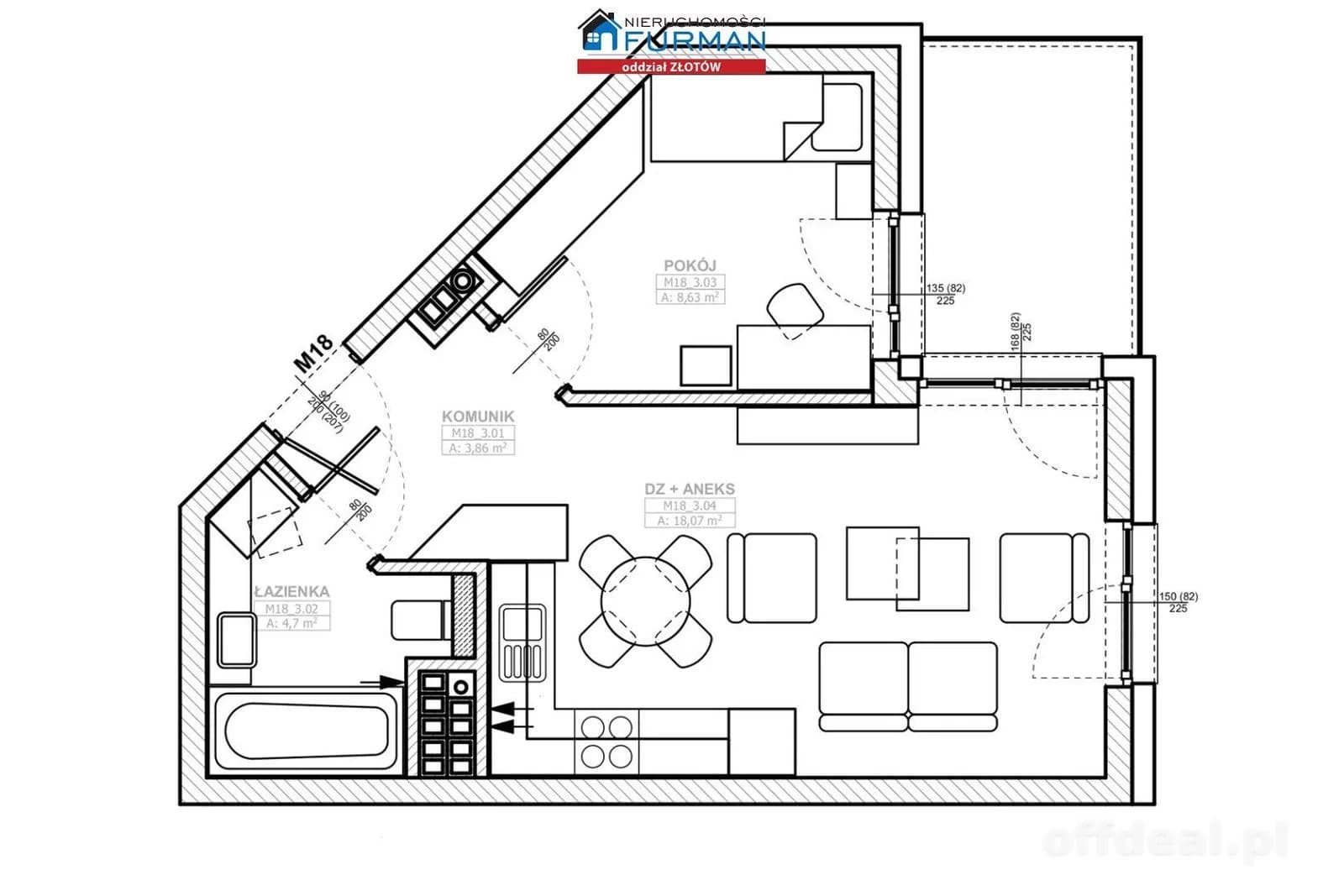 appartement à vendre à Lipka | 2 pièces | 35,26 m²