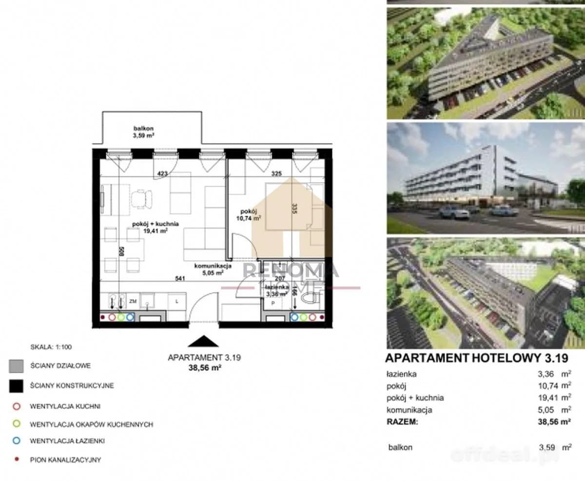 38,5m2 2 pok Zwycięska| Zarabiaj od zaraz