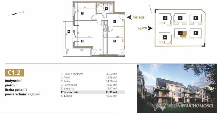 3-room apartment for sale in Wrocław | 71.88 m²