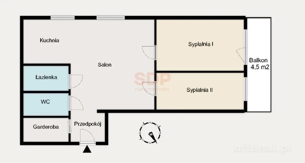 Przestronne 62,5 m2 z pięknym widokiem na panoramę Warszawy