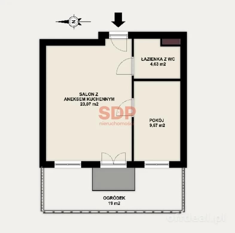 2-Zimmer Wohnung zum Verkauf in Łódź, Widzew | 37,46 m²