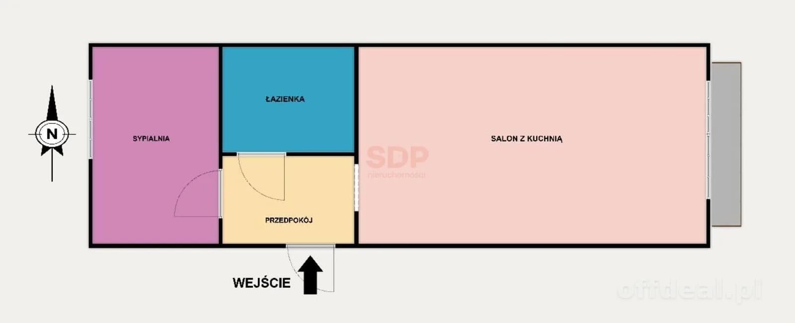 2-Zimmer Wohnung zum Verkauf in Łódź, Koziny | 38,6 m²