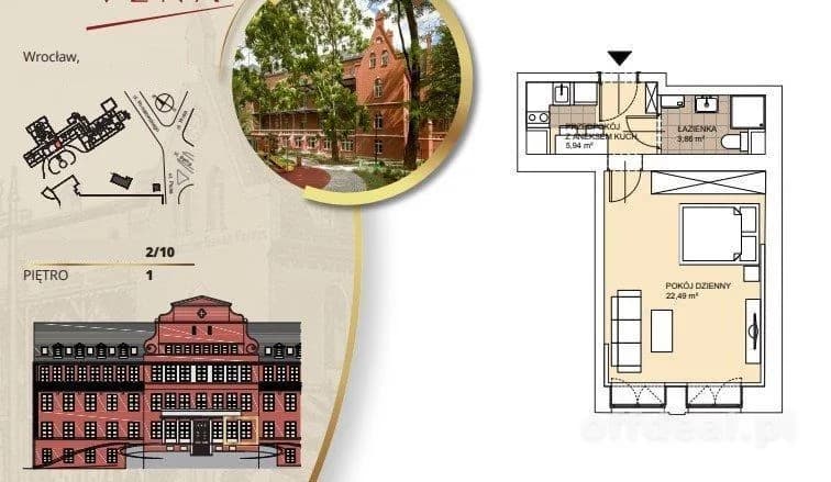 appartement à vendre à Wrocław, Śródmieście | 1 pièces