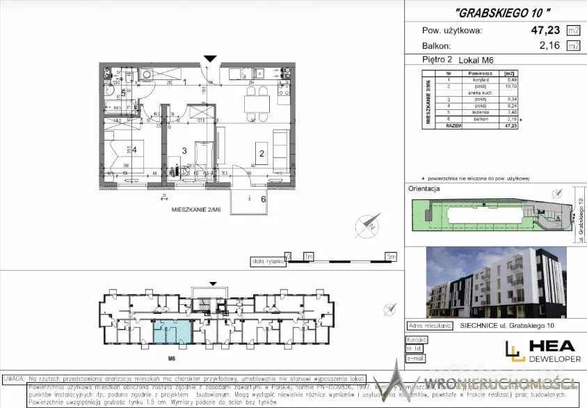 Siechnice | 47,23 m² | 3 pokoje