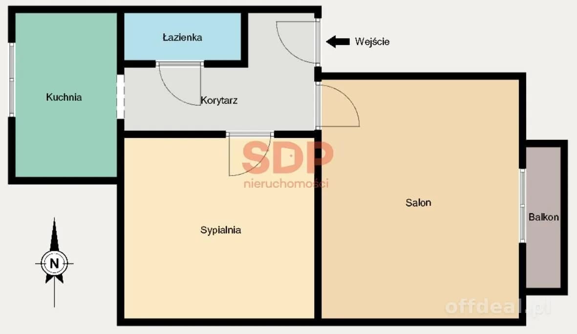 2 pokoje po remoncie w cegle | 57,6 m2 | blisko Manufaktury