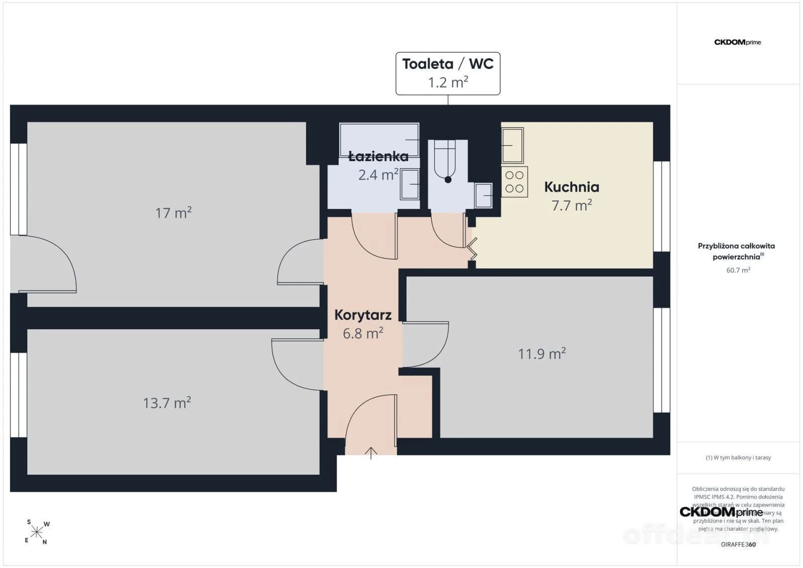 Zdjęcie 10: Mieszkanie, 3 pokoje, 64 m², Puławy