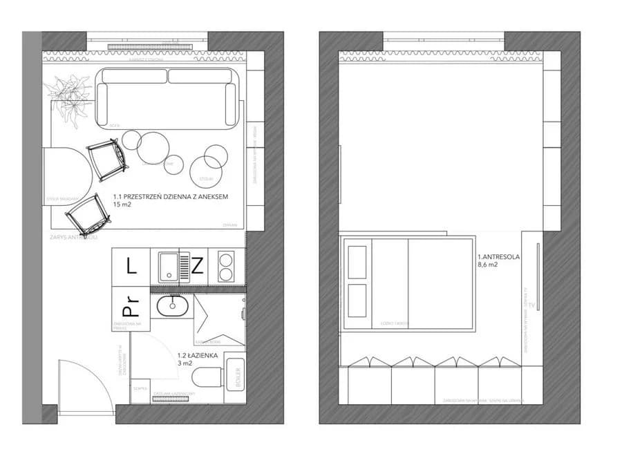 1-room apartment for sale in Wrocław, Krzyki, Wojszyce | 17.78 m²