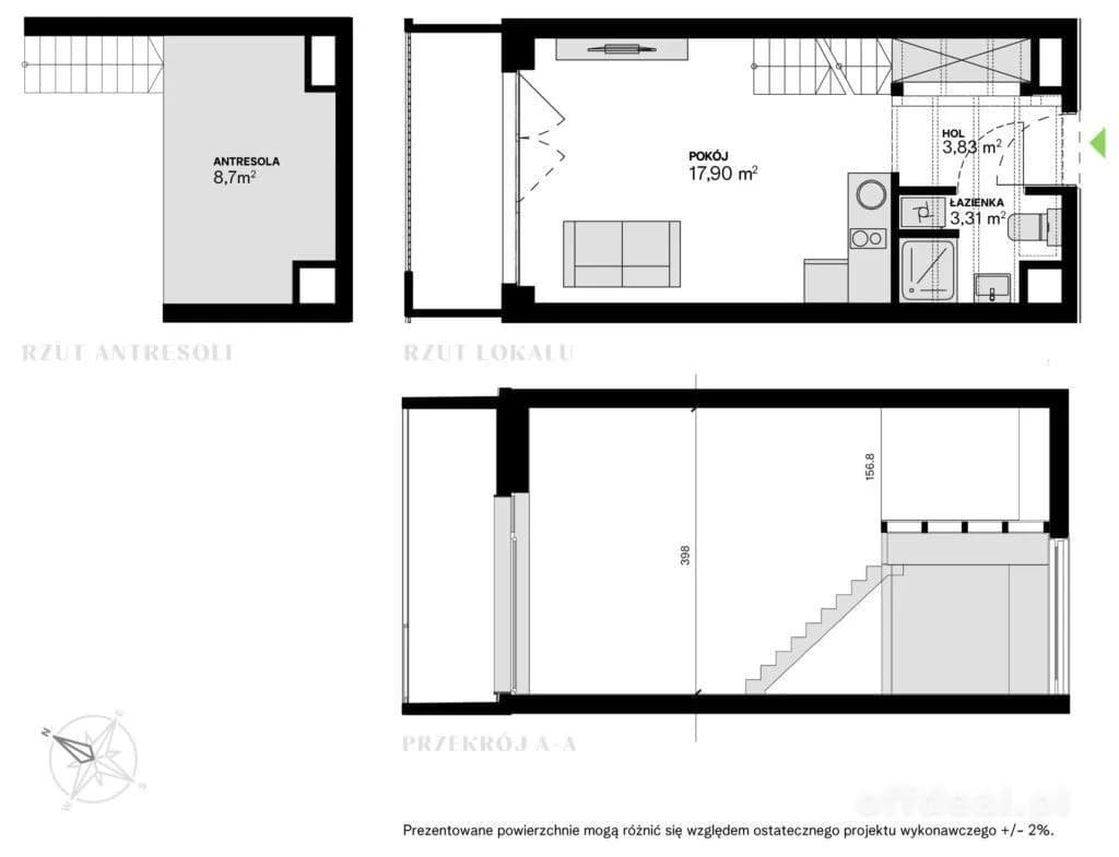 Foto 16: Wohnung, 1 rooms, 34 m², Wrocław
