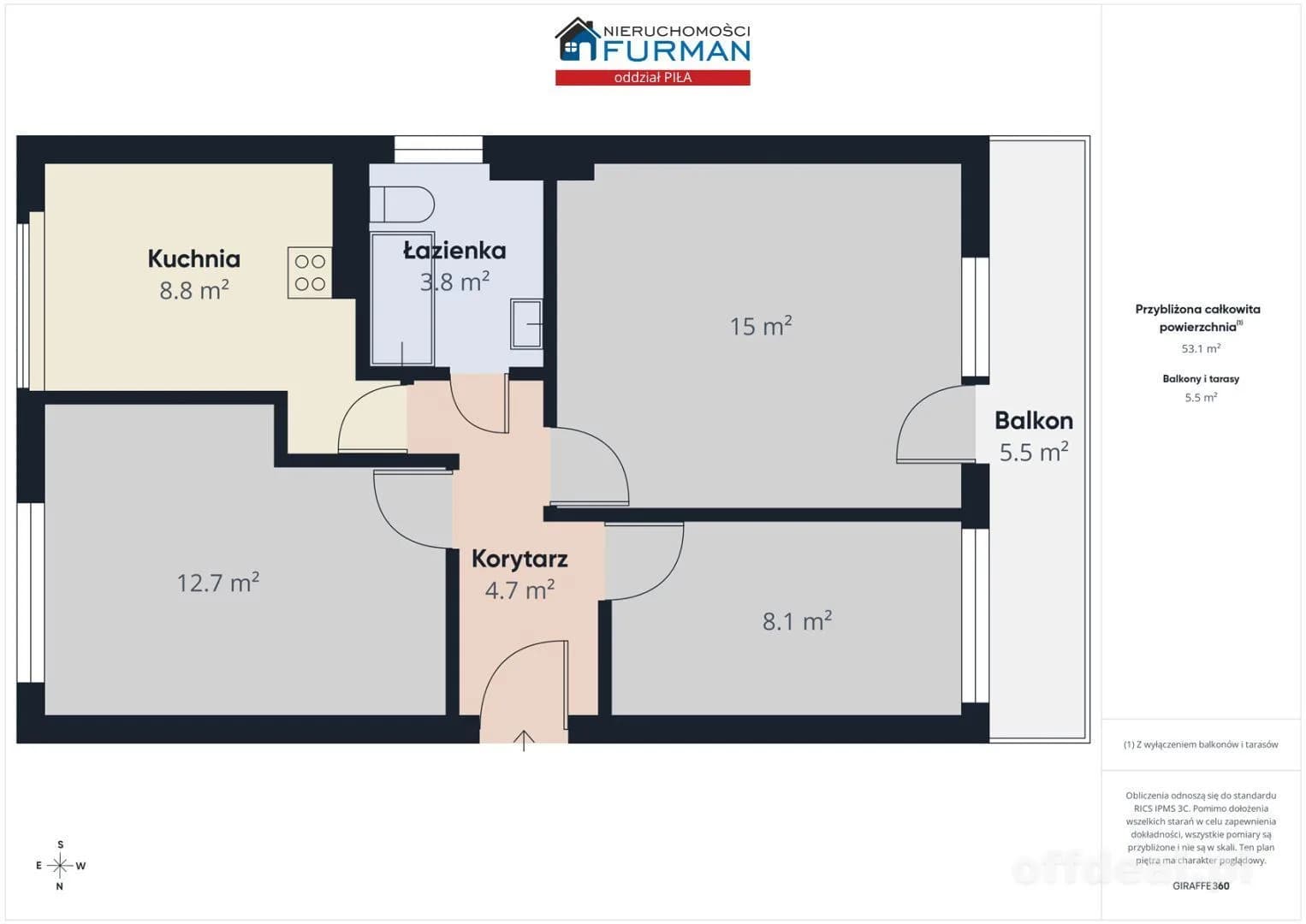 Zdjęcie 9: Mieszkanie, 3 pokoje, 52 m², Czarnków