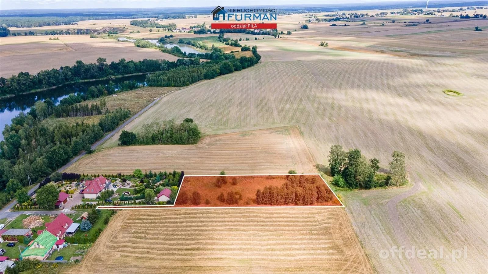 Działka 3600m w Dobinie, blisko jeziora